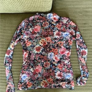 Amazon Floral Long-Sleeve Womens Top - Multicolor